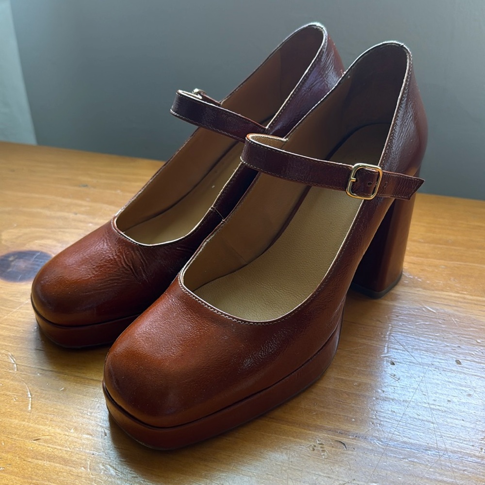 Sezane Georgia High Mary Jane Heels